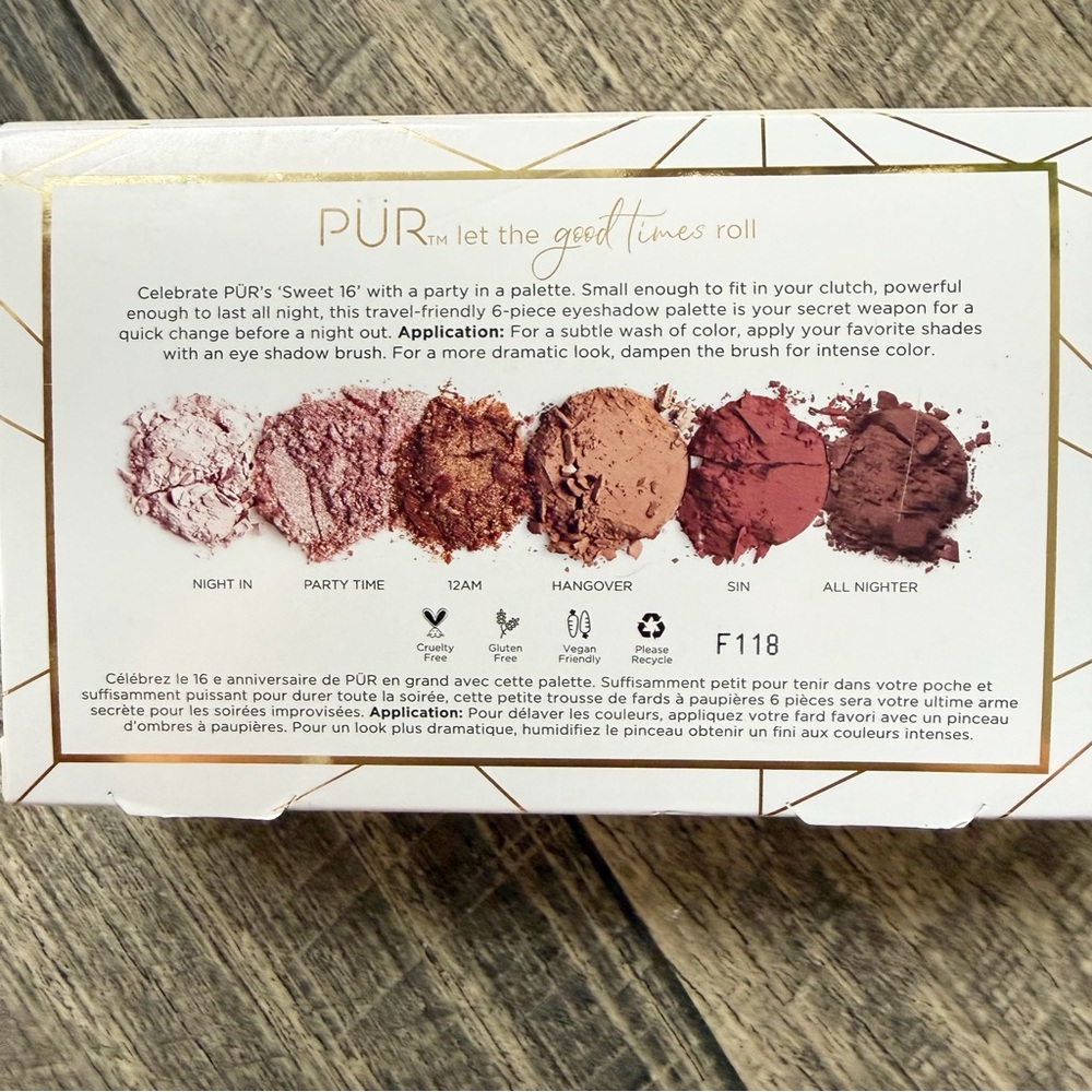 PUR Eyeshadow Palette Let The Good Times Roll Pink Neutral Tan Compact Makeup - Picture 4 of 9